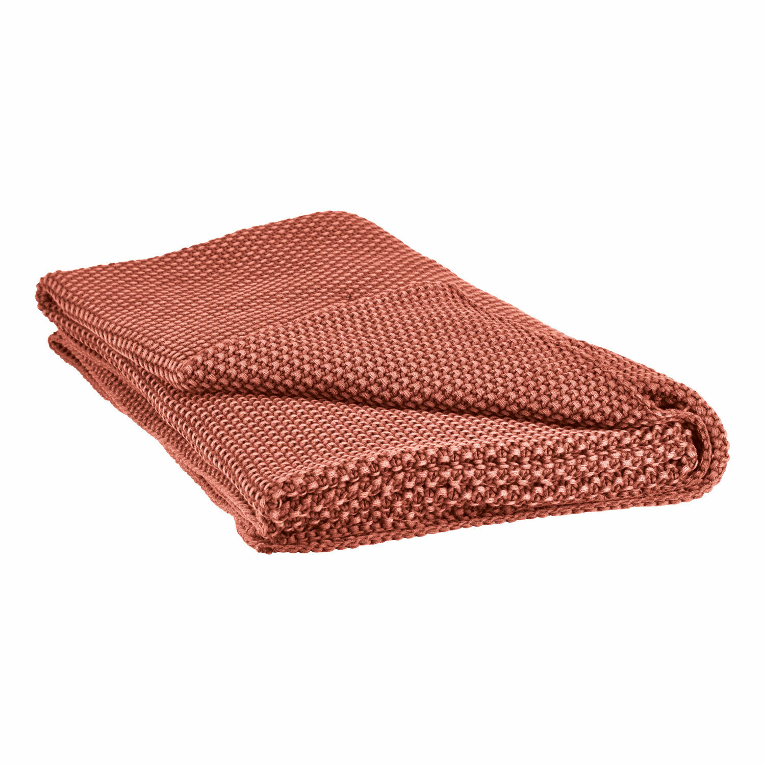 roestbruin Warme Amberley plaid in roestbruine kleur van zacht materiaal, ideaal voor de woonkamer.