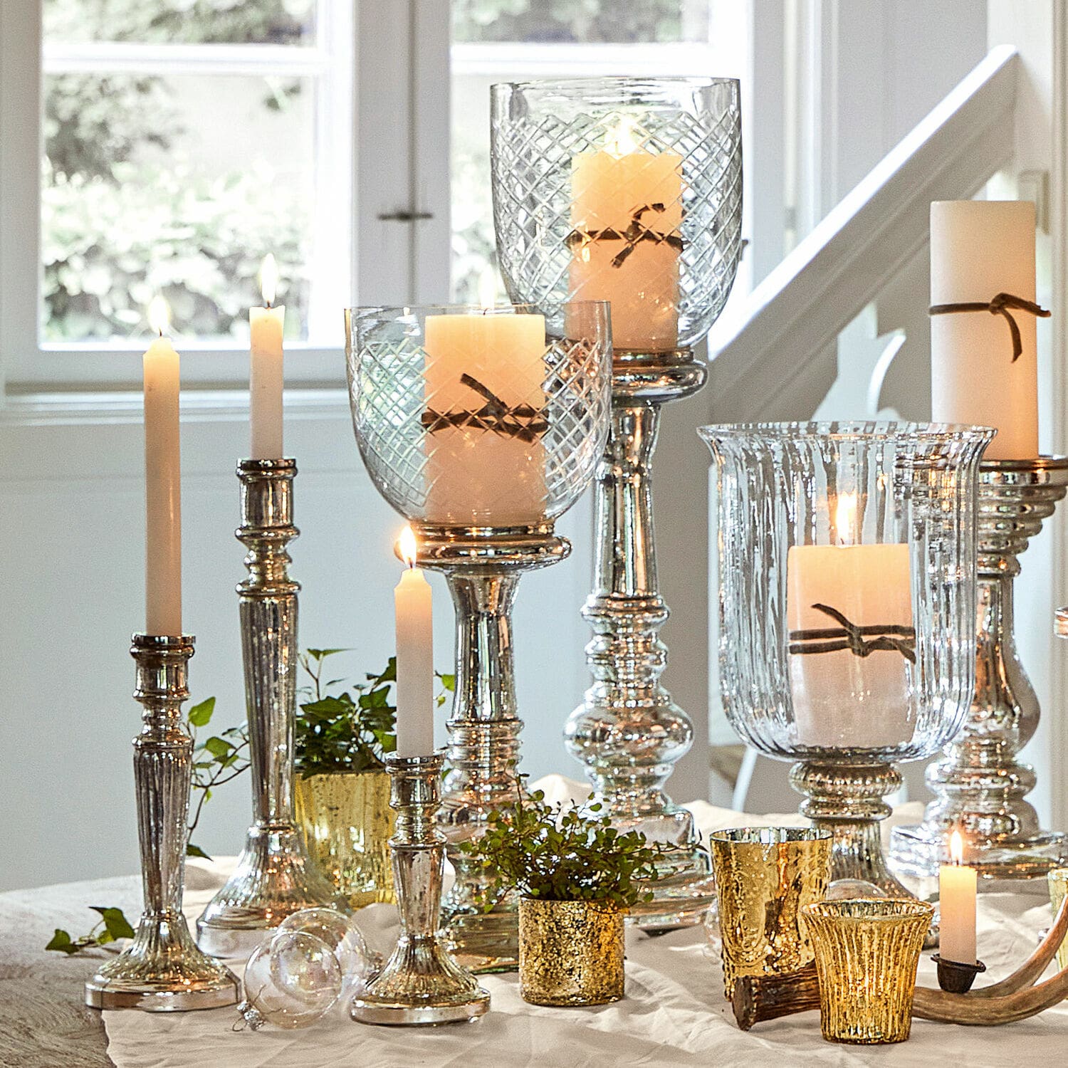 Kaarsenstandaard set van 2 Layci