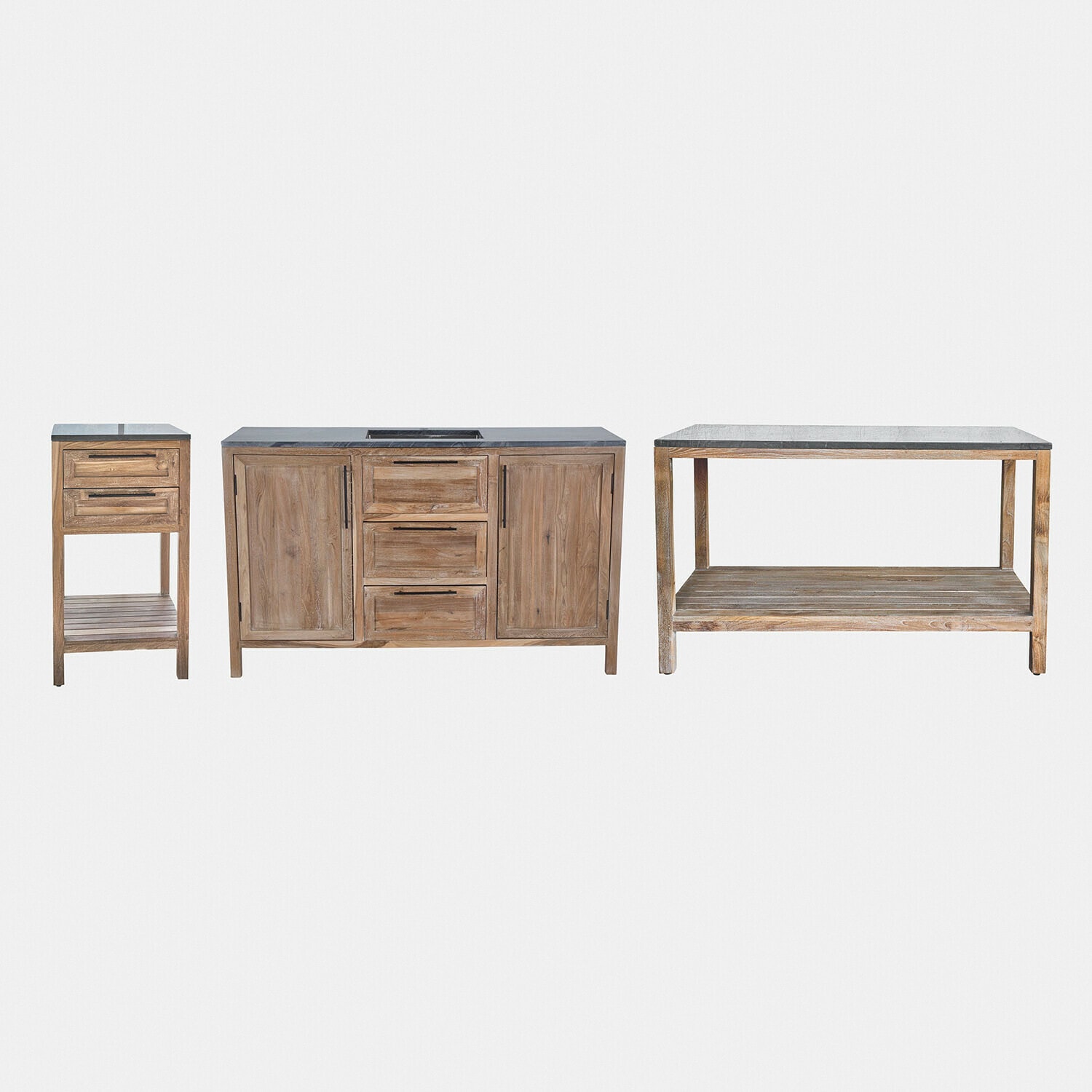 Buitenkeuken set van 3 Corviano