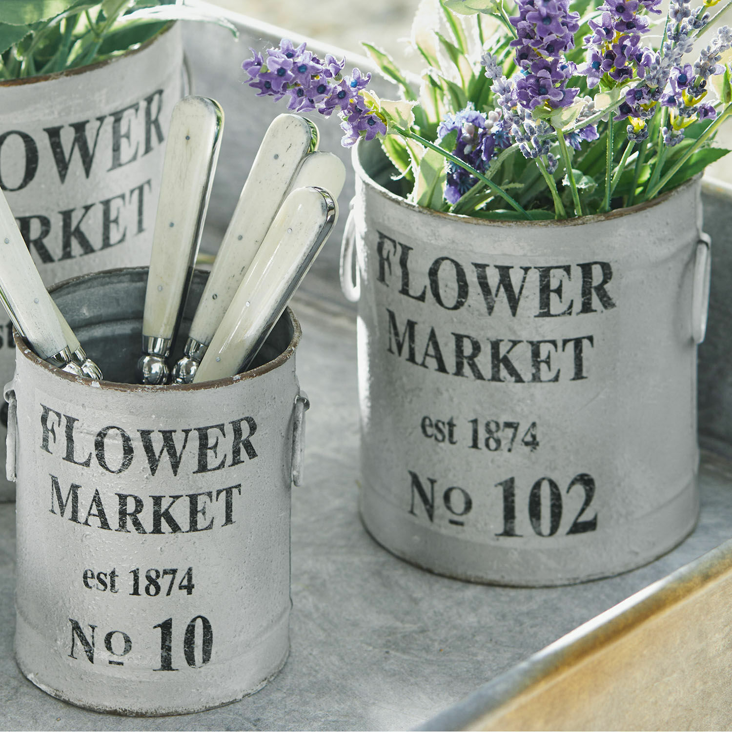 Sierpot set van 3 Flower Market