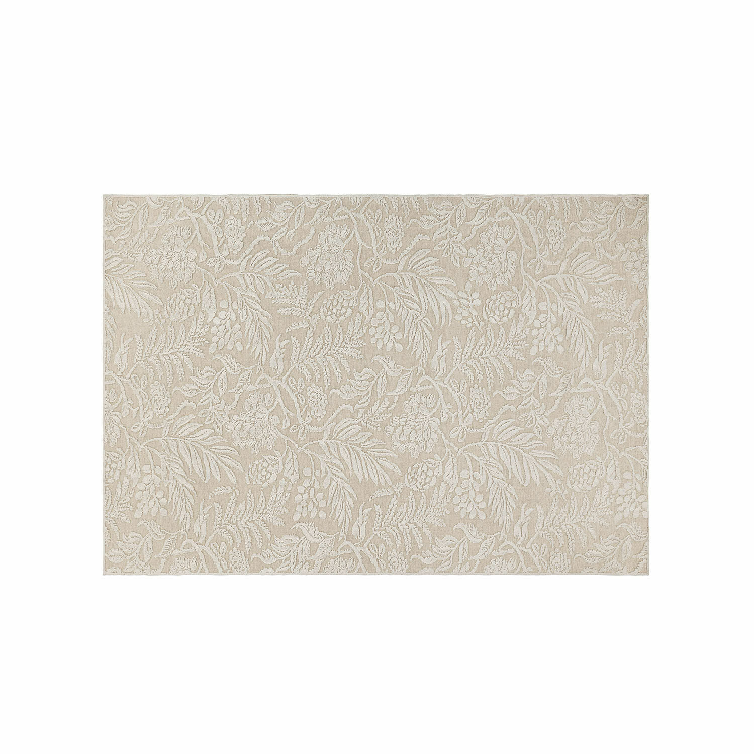 Vloerkleed Azimra Beige vloerkleed met plantaardig patroon van zacht materiaal, decoratief en stijlvol voor woonkamer