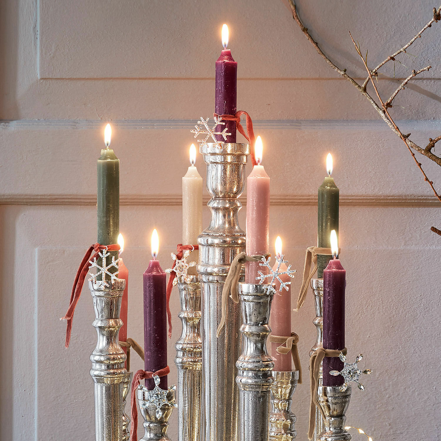 Kaars set van 12 Bauceau