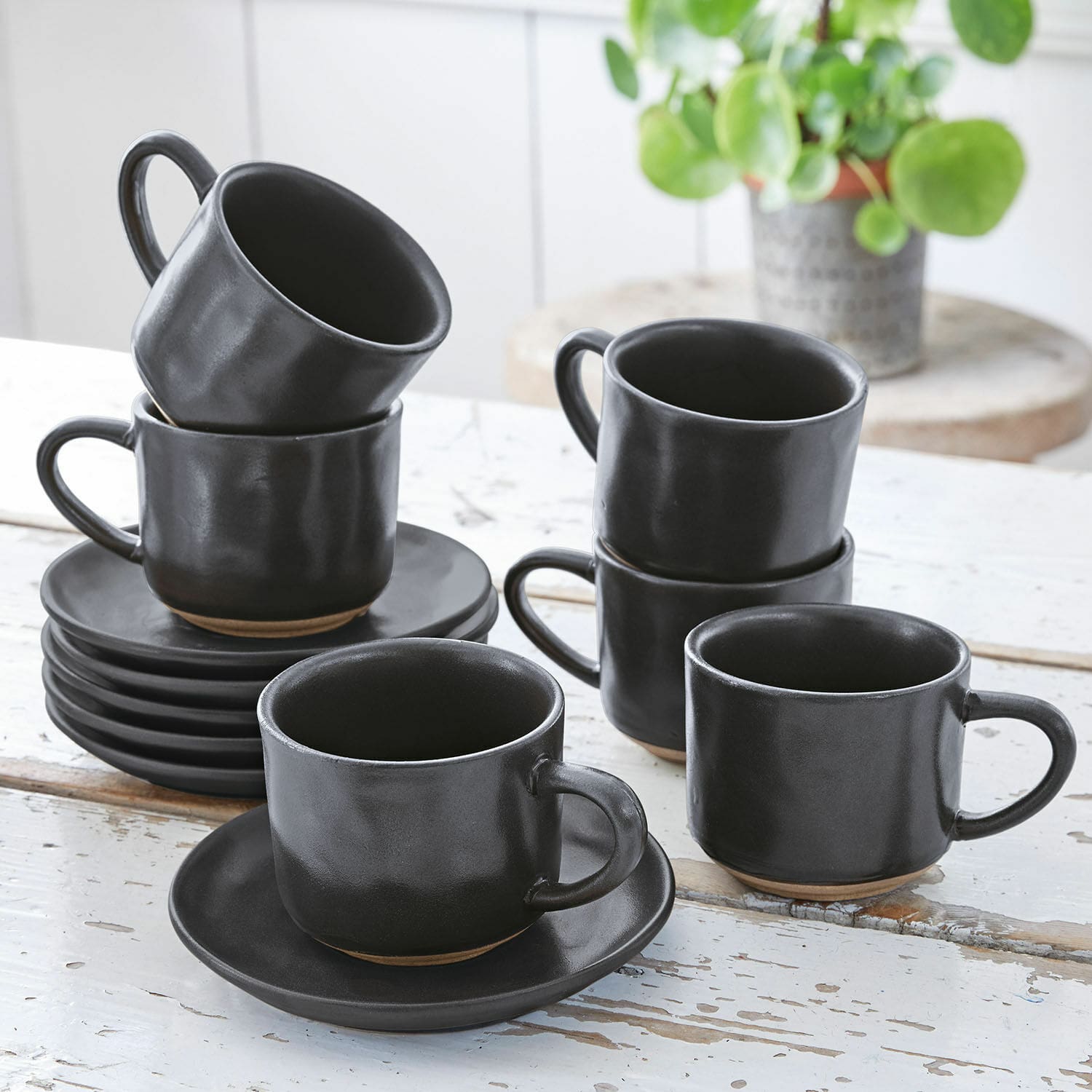 Espressokopje en schoteltje set van 6 Biarré