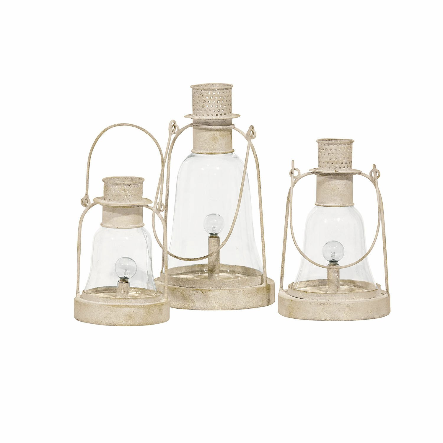 LED-lantaarn set van 3 Fitou