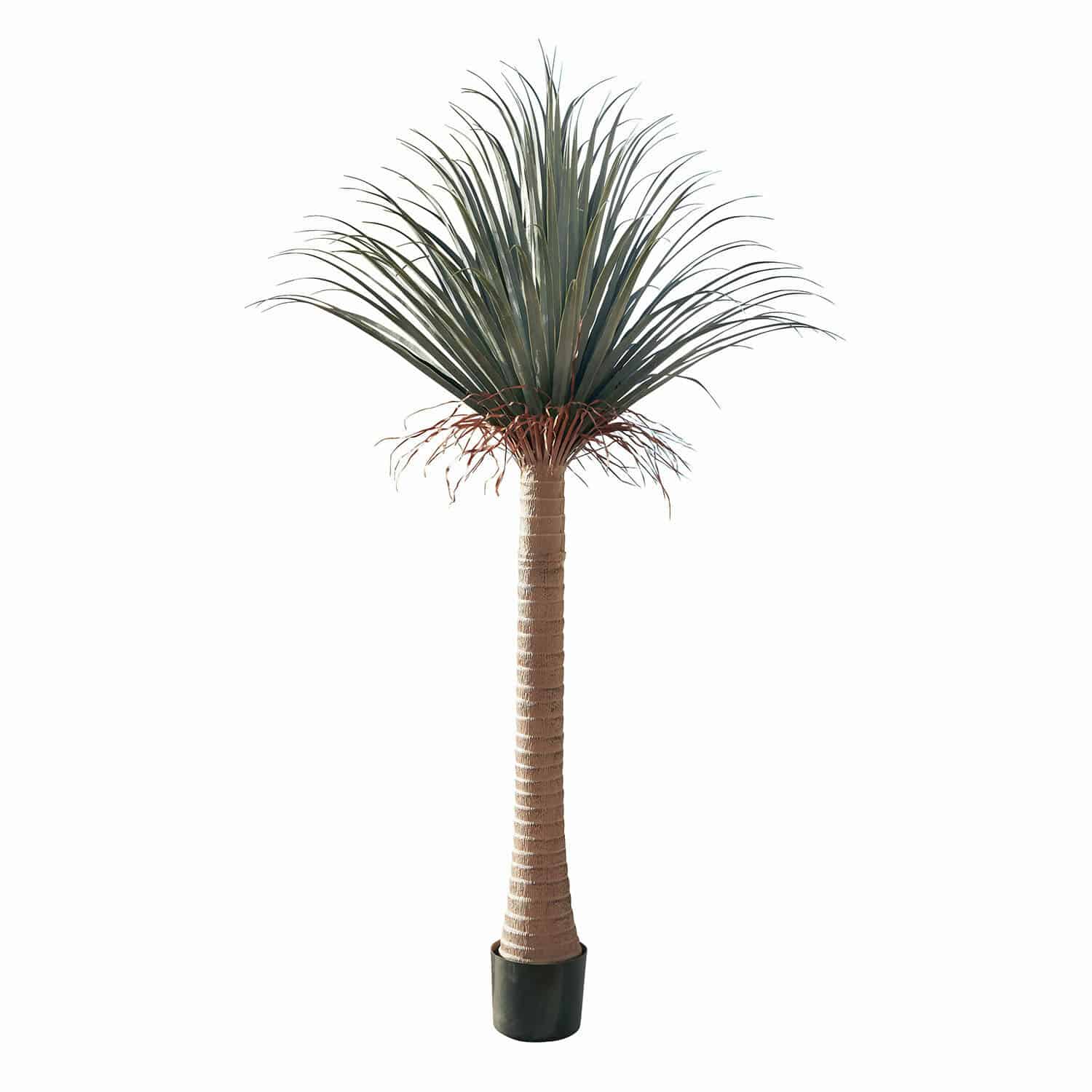 Decoratieve palmboom Remivon Kunstpalm in pot met bruine stam en groene bladeren voor binnen- en buitendecoratie