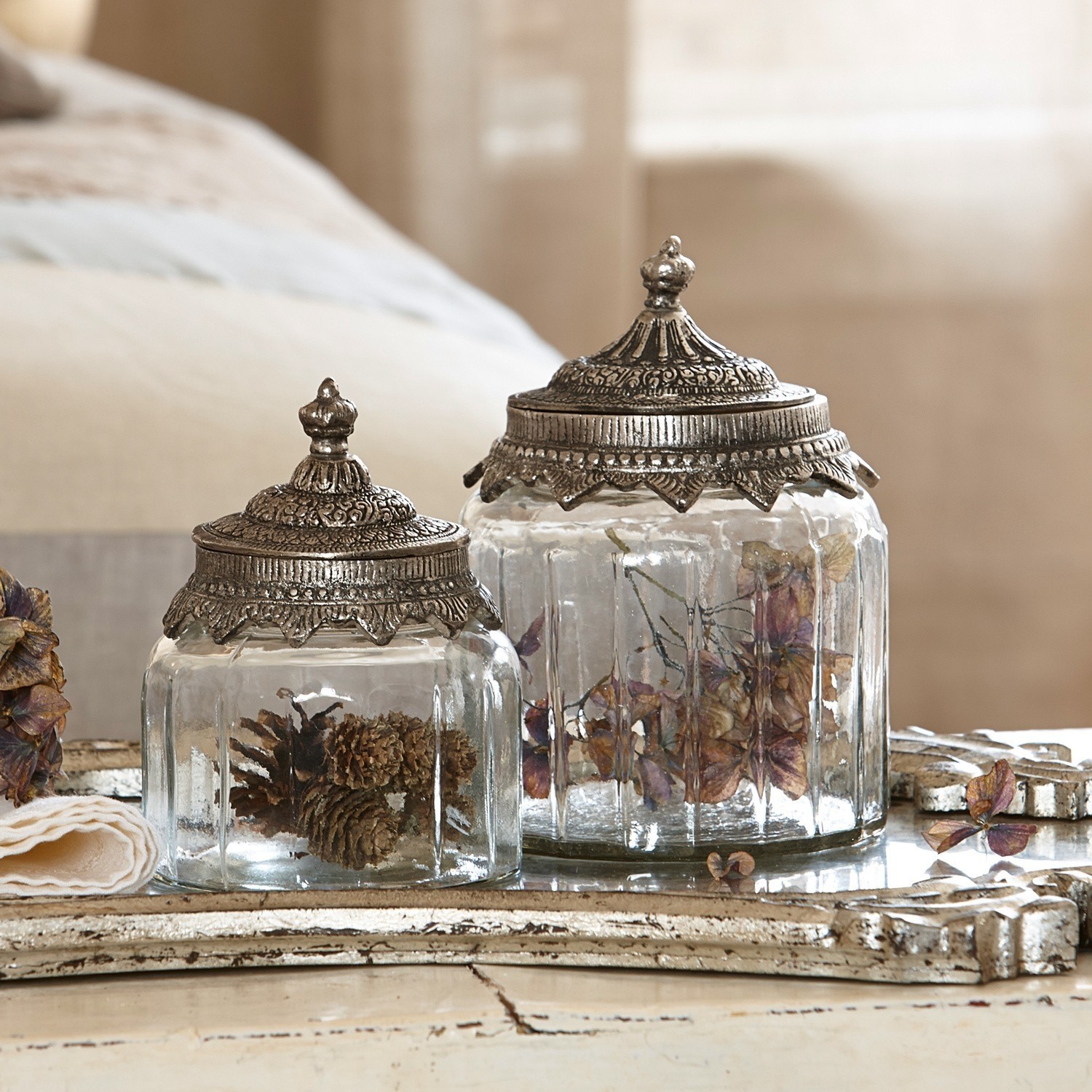Glazen pot set van 2 Laféline