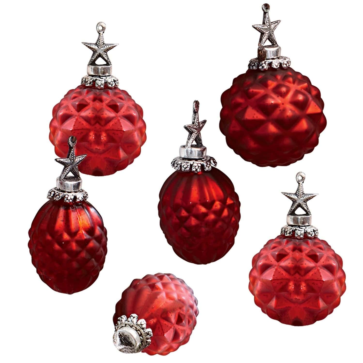 Kerstversiering set van 6 Angelique