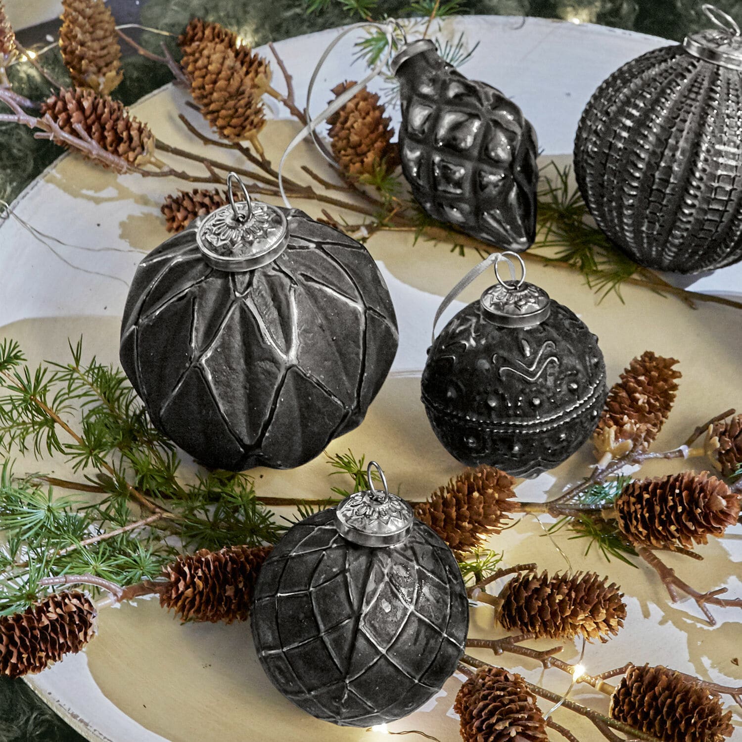 Kerstversiering set van 6 Villeurs