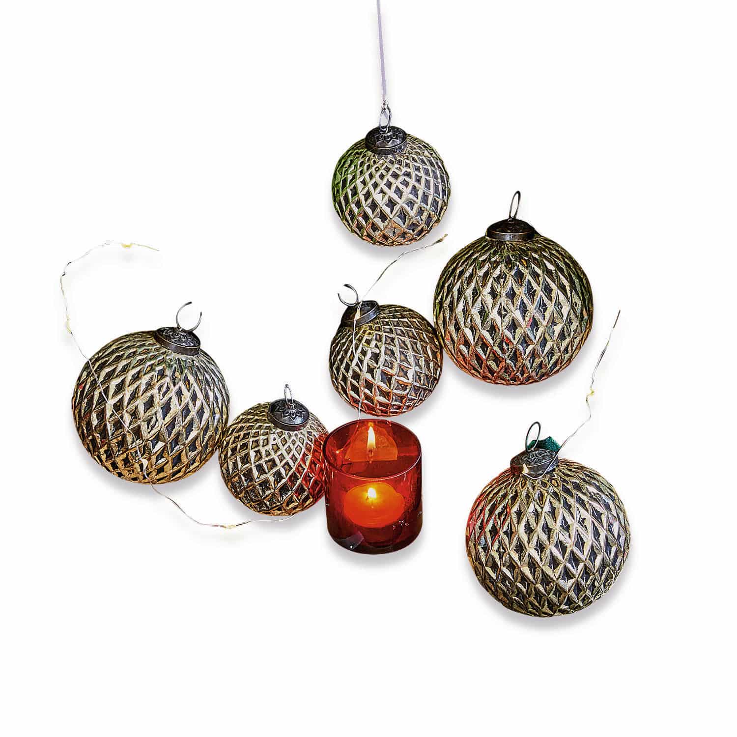 Kerstversiering, set van 6 Giron
