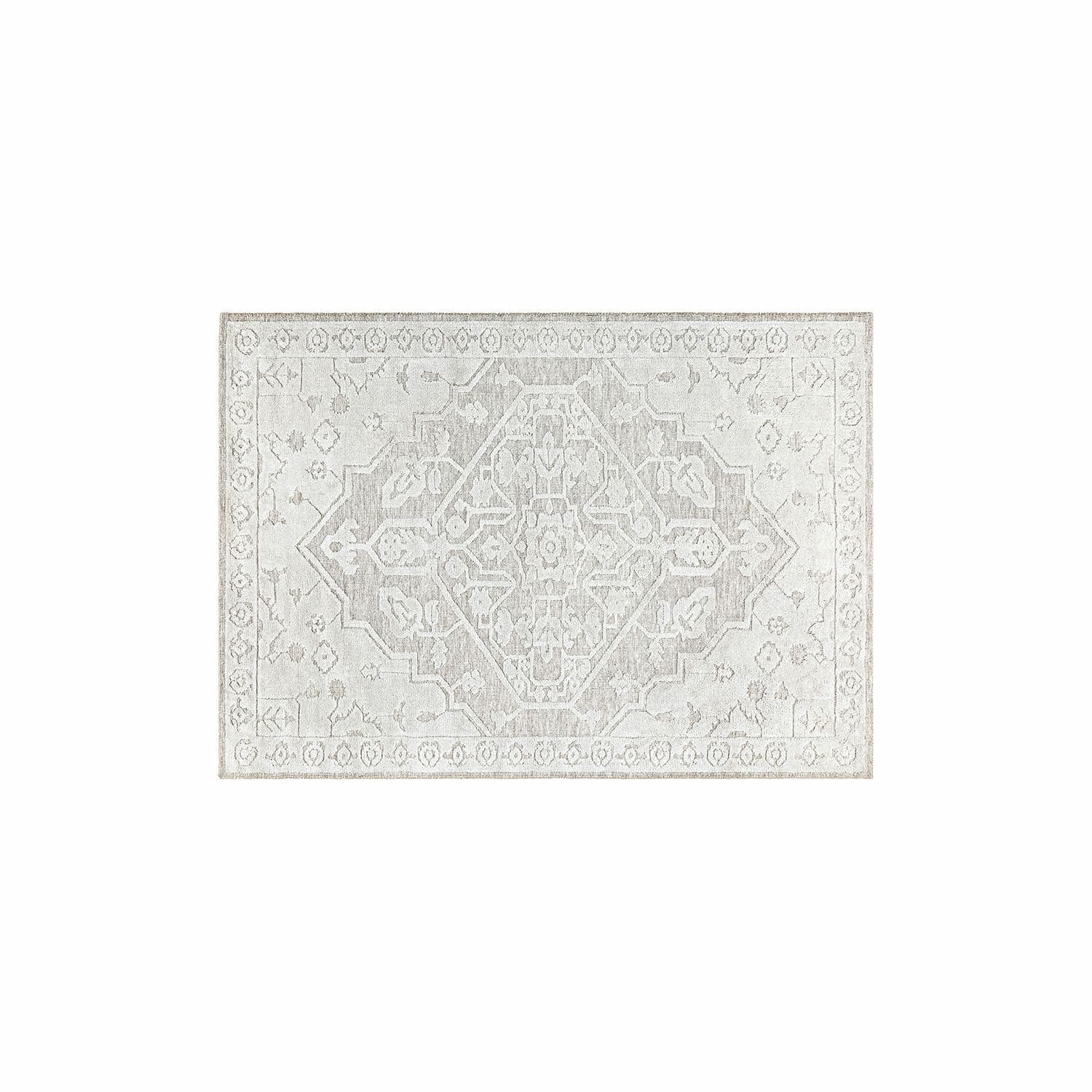 Vloerkleed Armidale Decoratief lichtgrijs vloerkleed met oosters patroon, zacht materiaal voor woonkamer