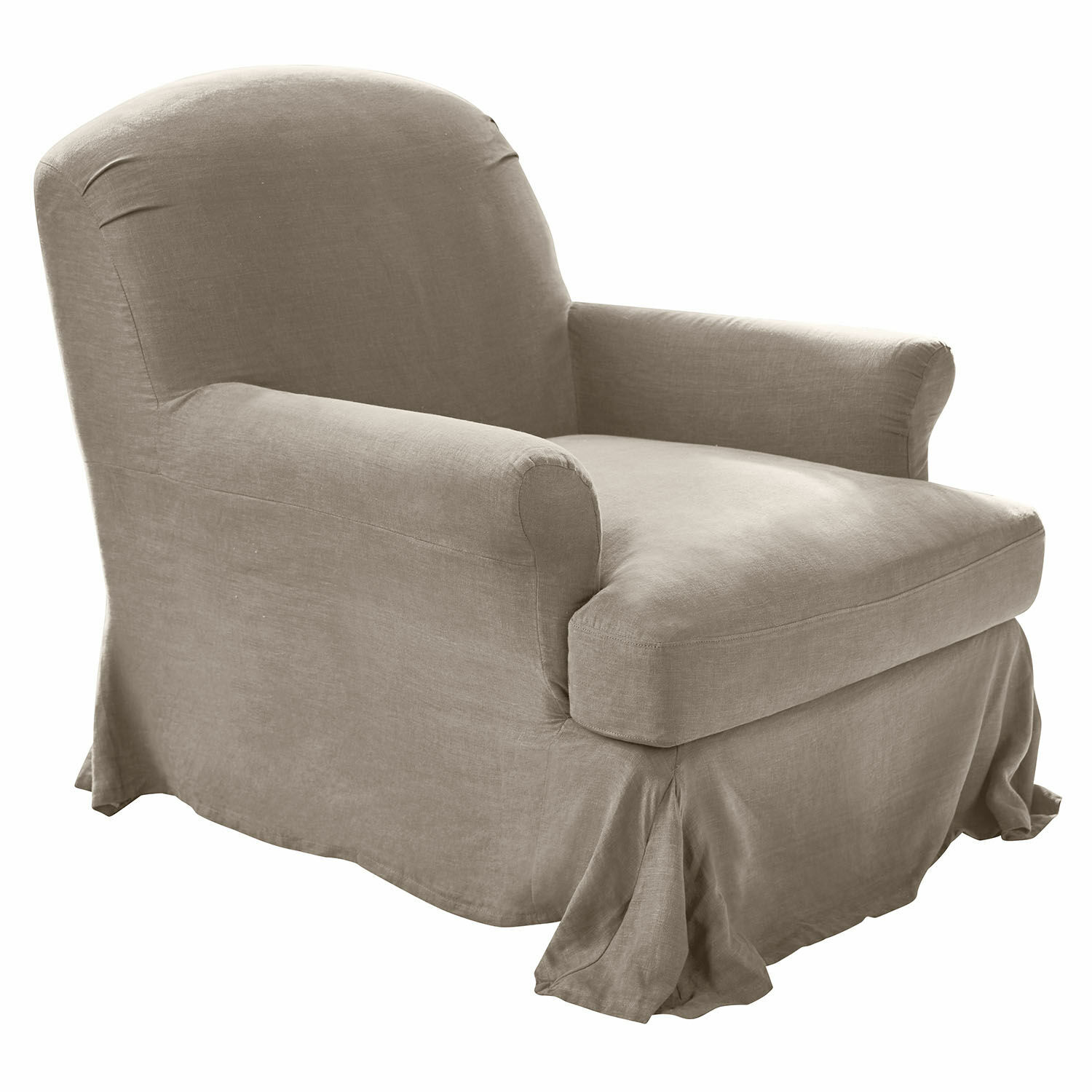 Grijze Vionnique fauteuil van linnenstof, comfortabele stoel voor woonkamer en ontspanning