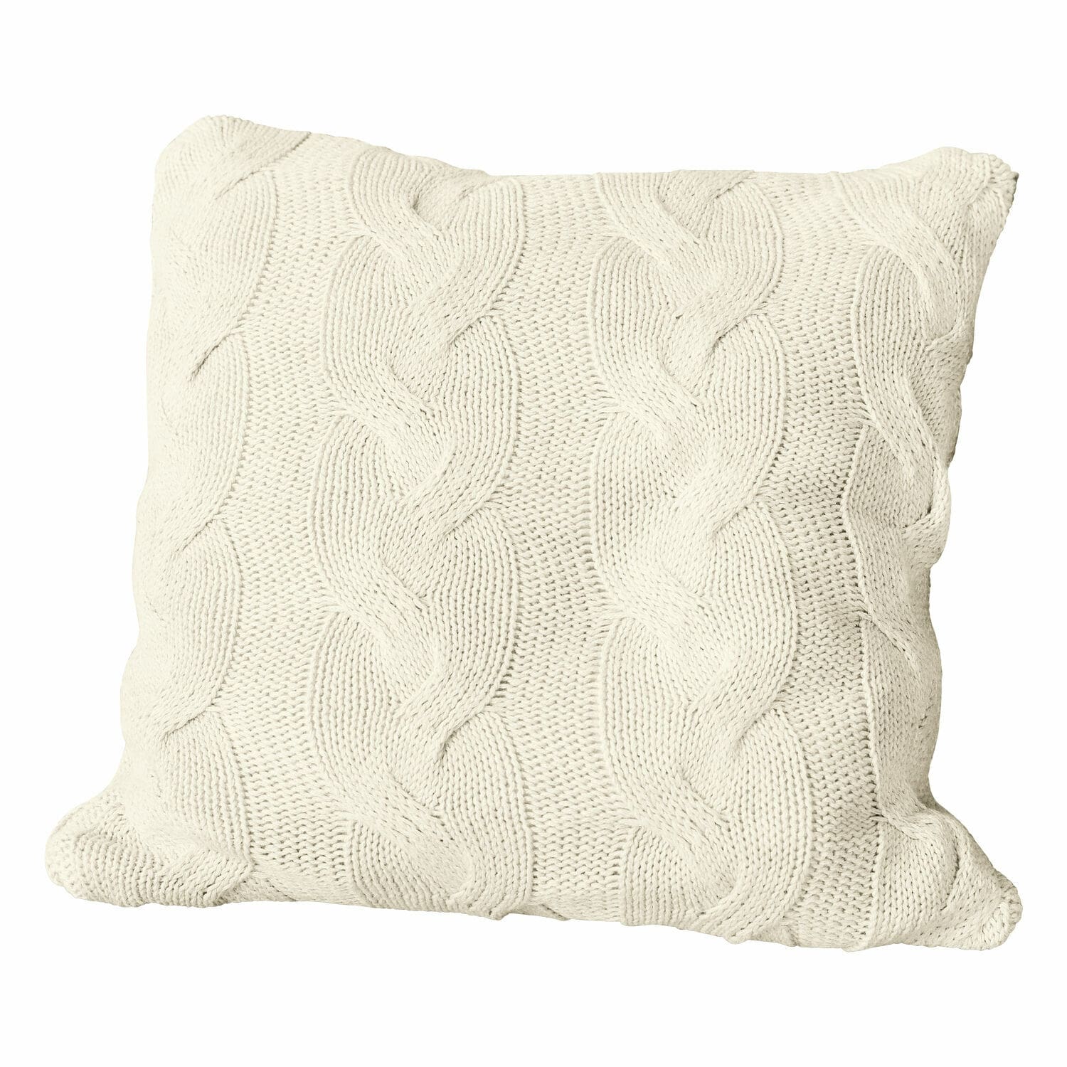 Kussenhoes Arnhem Beige katoenen sierkussen met kabelpatroon, zacht en decoratief voor woonkamer