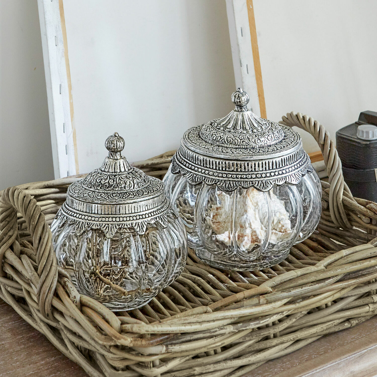 Glazen pot set van 2 Madelon