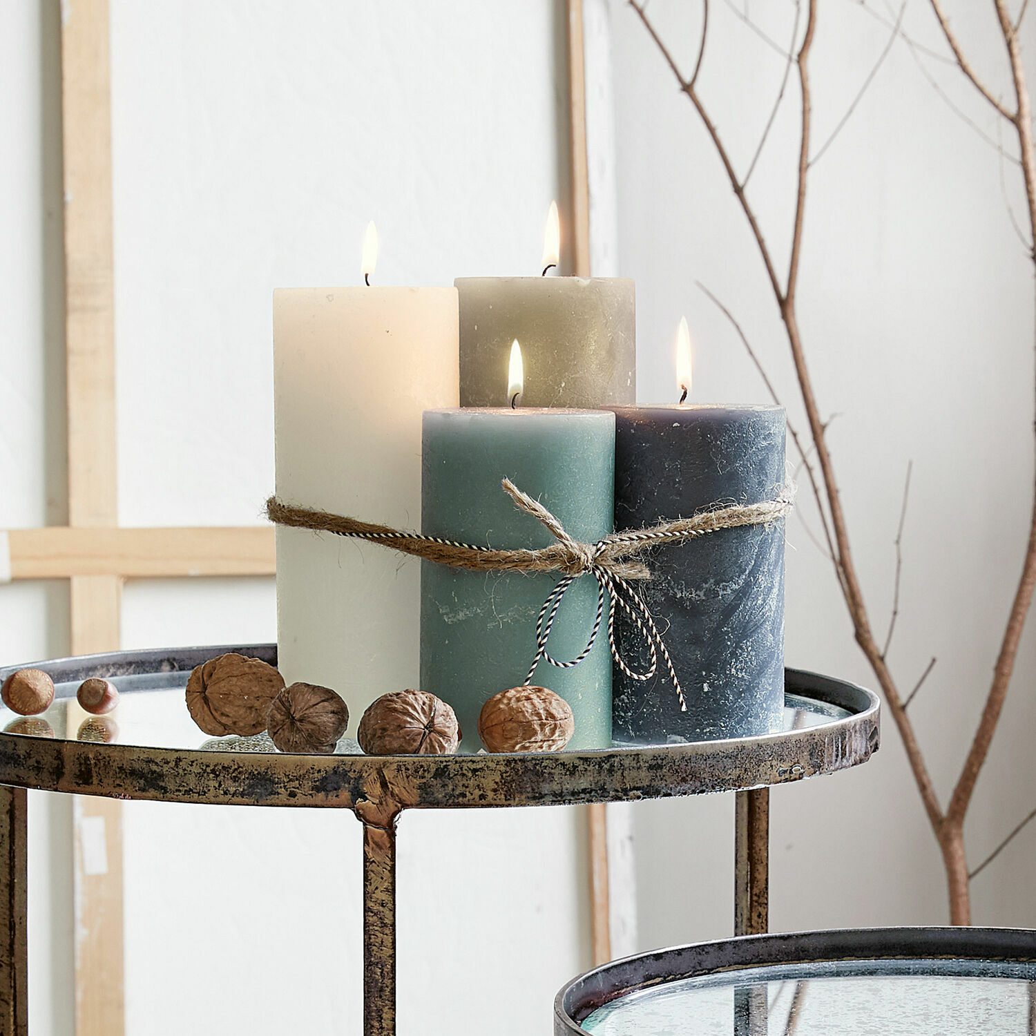 Kaars set van 4 Berekua