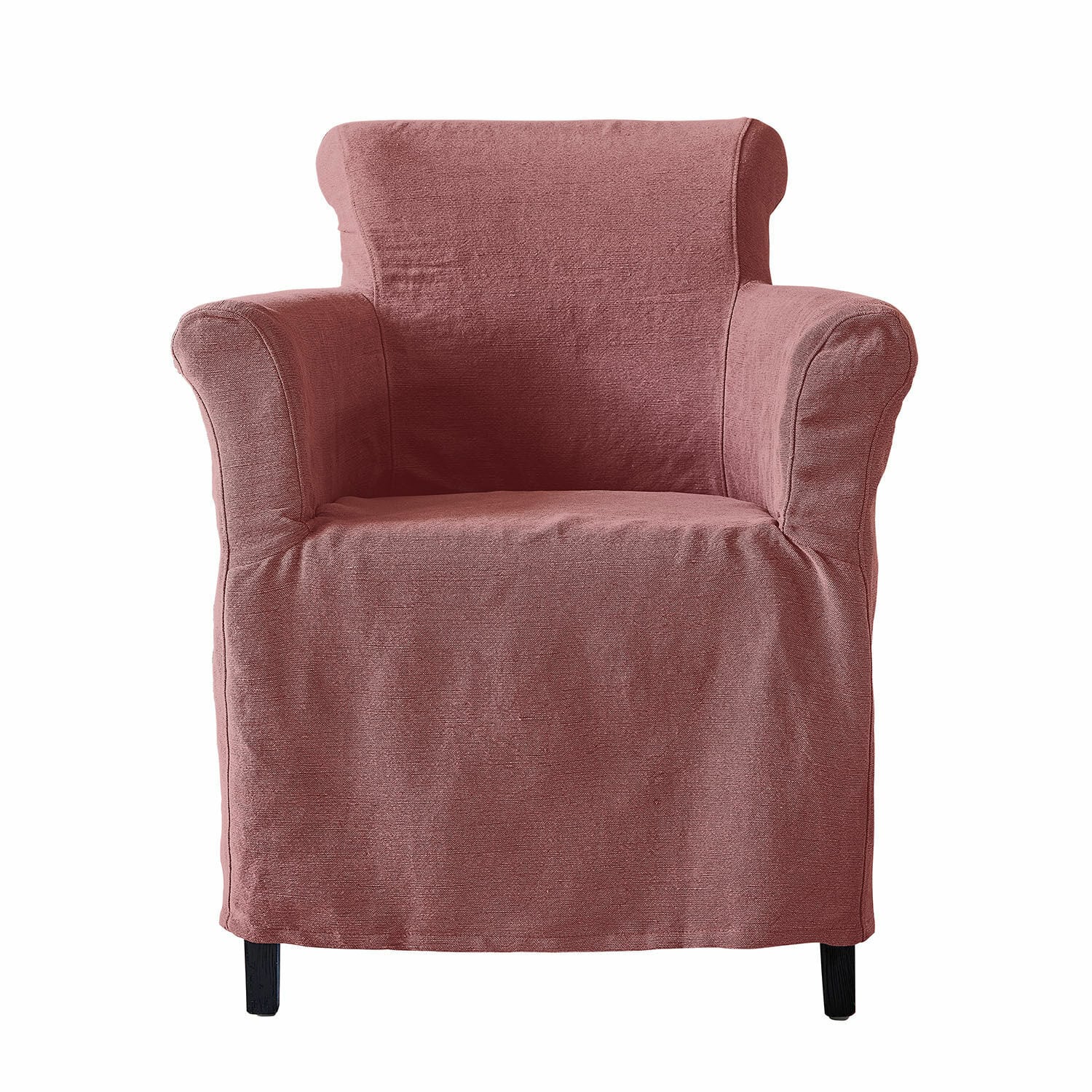 Fauteuil Chantellese in oudroze stof, comfortabele stoel voor woonkamer en ontspanning