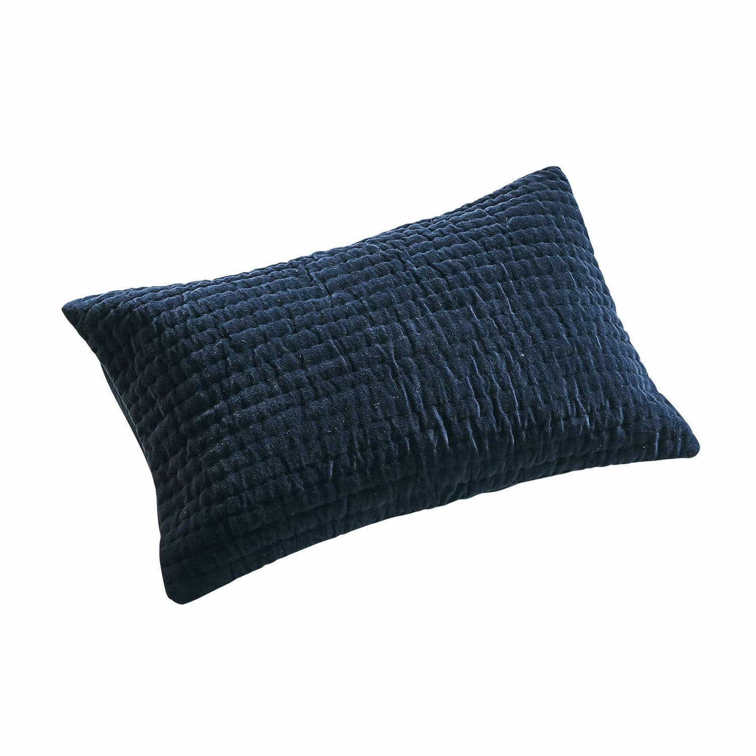 Kussenhoes Winklet Donkerblauw rechthoekig kussen van zacht materiaal met doorgestikt patroon voor interieurdecoratie