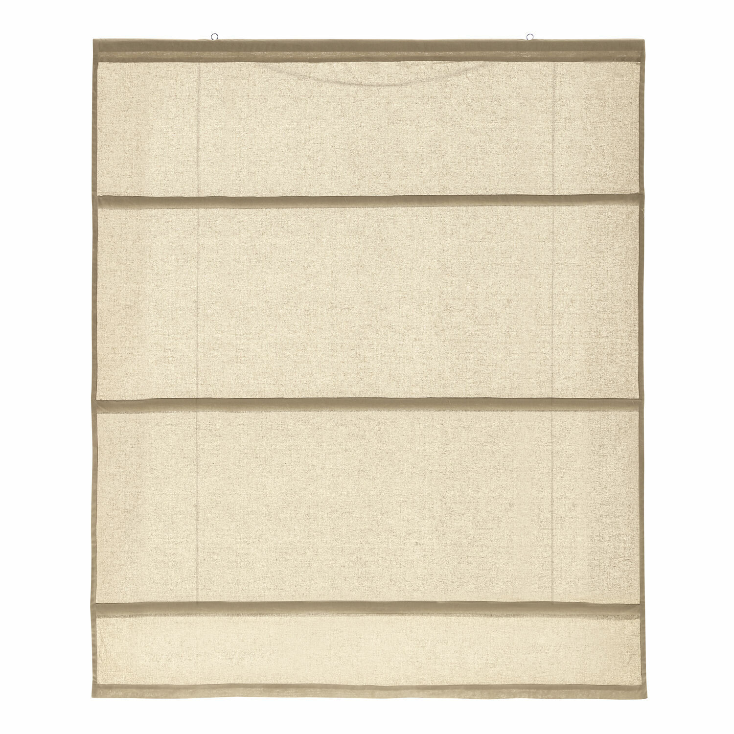 Beige linnen vouwgordijn Fides, decoratieve en functionele raamdecoratie voor woonkamer