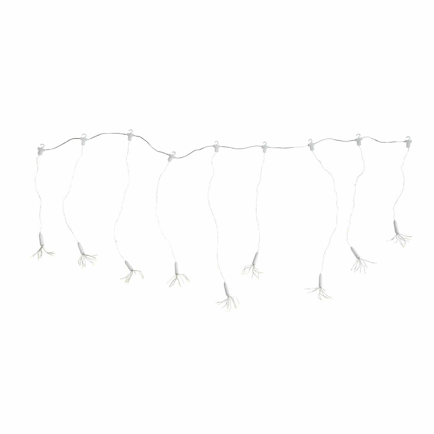 Lichtgordijn Bellarian Decoratieve lichtsnoer met witte clips en fijne LED-lampjes voor binnen en buiten