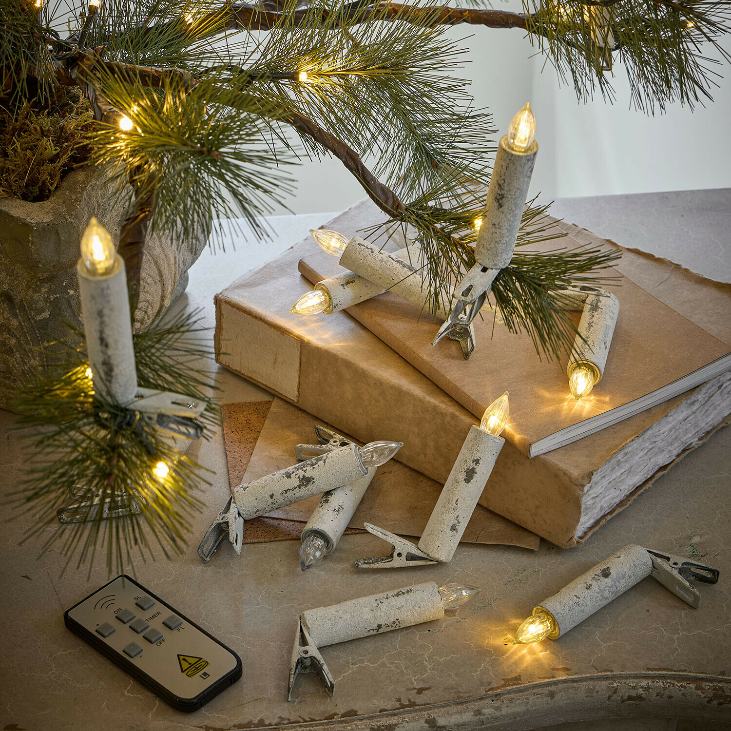 Led-kerstboomkaars set van 12 Thorivelle Led-kerstboomkaars set van 12 Thorivelle