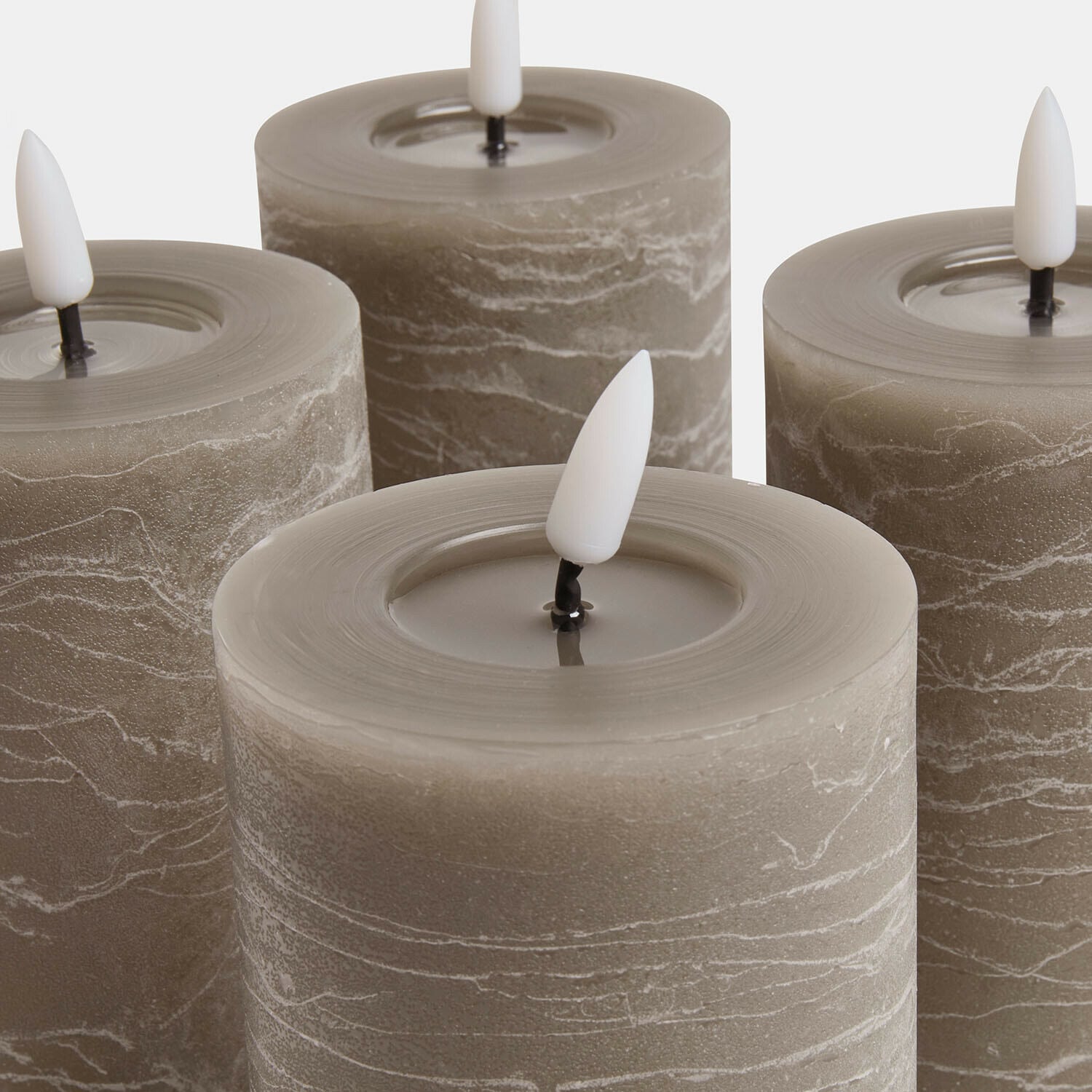 Ledstompkaars set van 4 Rimfalla