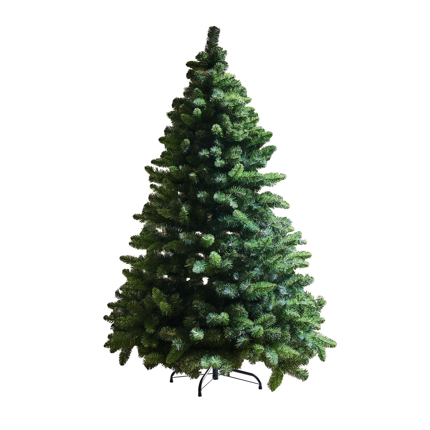 Kerstboom Bryndis Donkergroene kunstkerstboom met metalen standaard, perfecte kerstversiering voor de feestdagen
