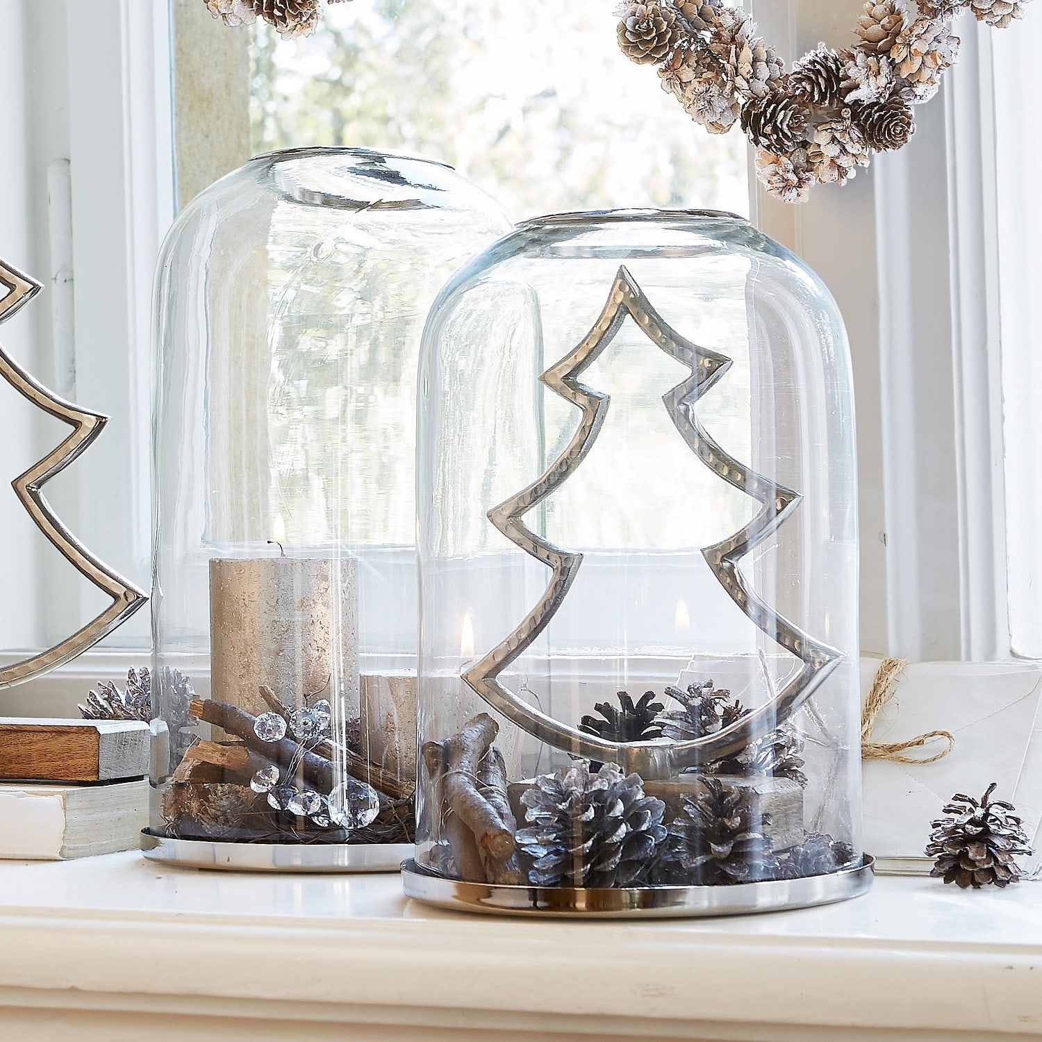 Glazen stolp set van 2 Locmélar