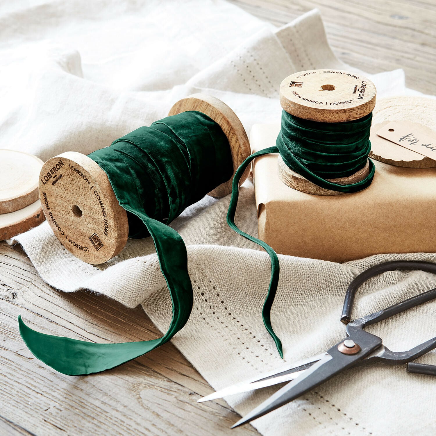 Fluwelen lint set van 2 Liandis