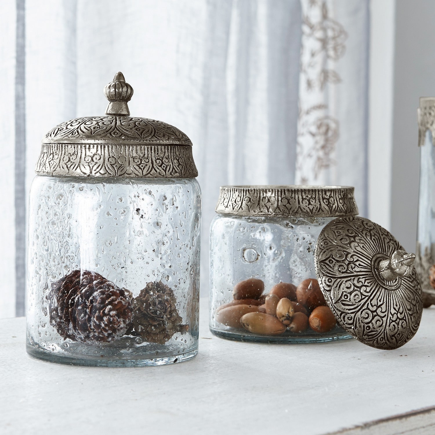 Glazen pot set van 2 Laurnena