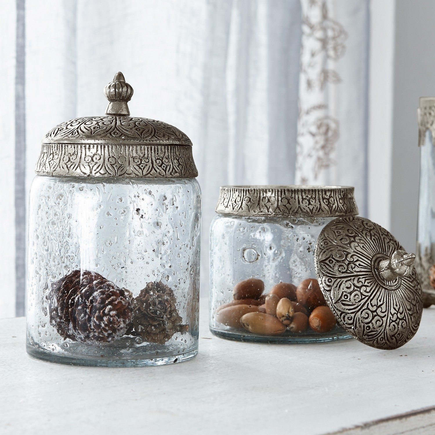 Glazen pot set van 2 Laurnena