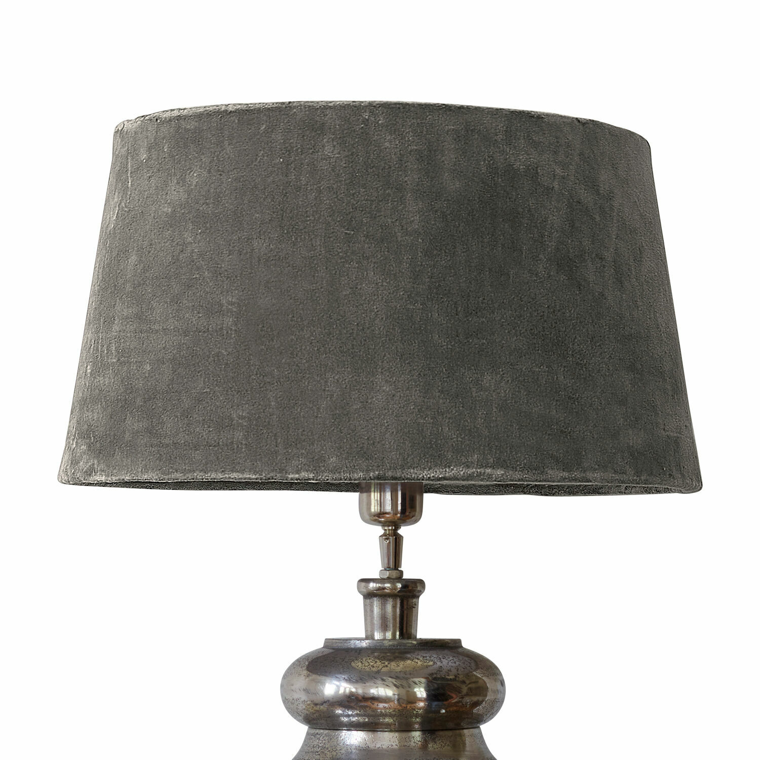 grijs Grijze Boffas lampenkap van zacht materiaal op metalen voet, moderne decoratieve lamp