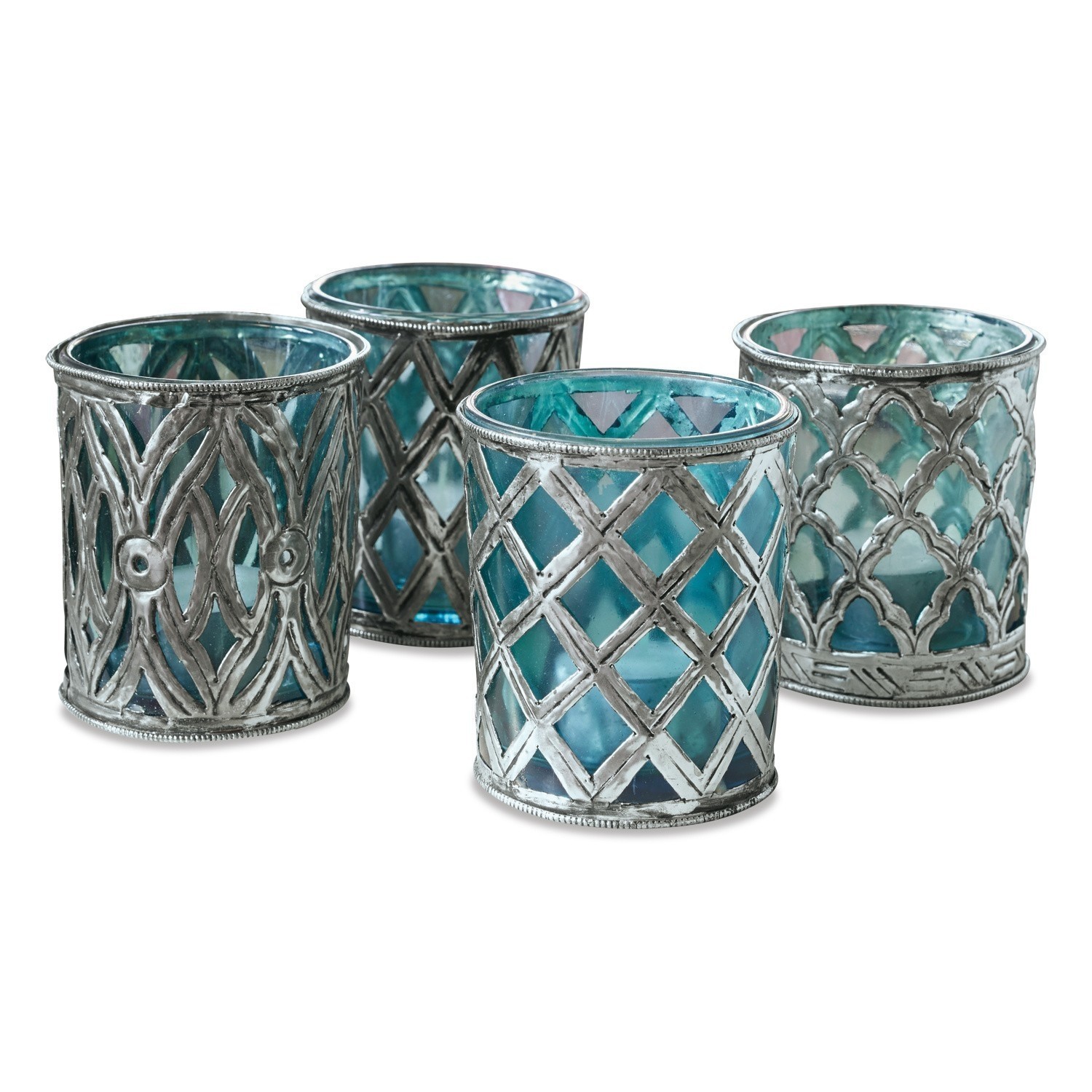 Windlichten set van 4 Manvieux
