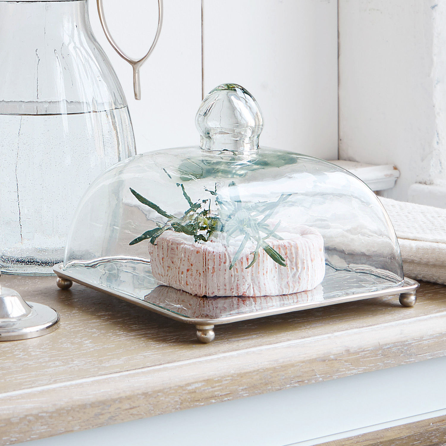 Glazen stolp met plateau Henri
