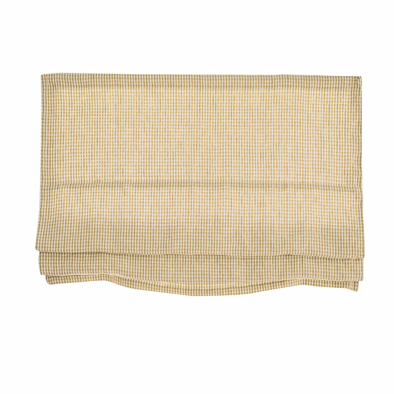 beige Beige geplooide Aude rolgordijn van stof met klein ruitpatroon, praktische raamafdekking