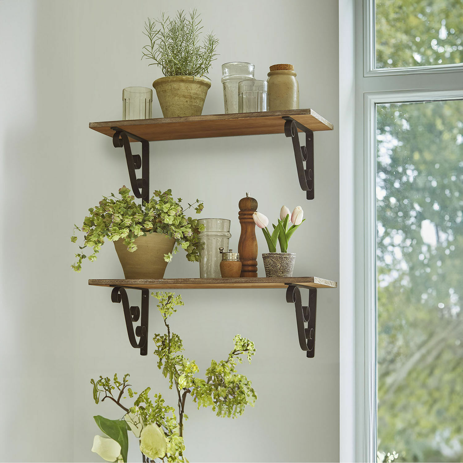 Wandplank set van 2 Dravile