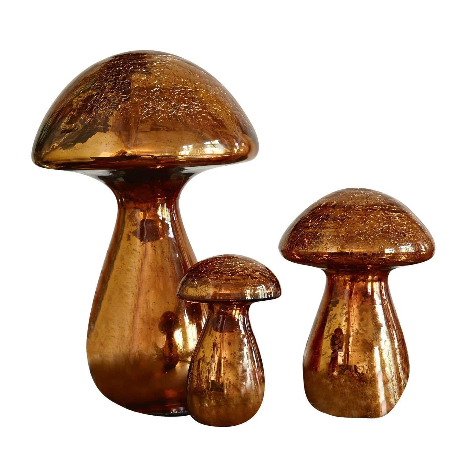 Decoratie paddenstoel set van 3 Mushrooms
