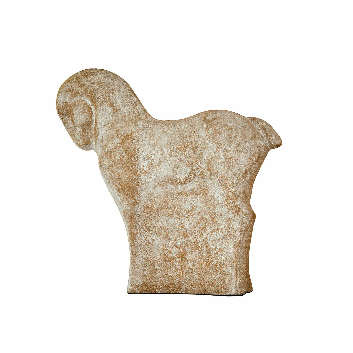 Sierpaard Vionello Decoratief lammetjesbeeld van beige steen met rustieke uitstraling voor binnen en buiten