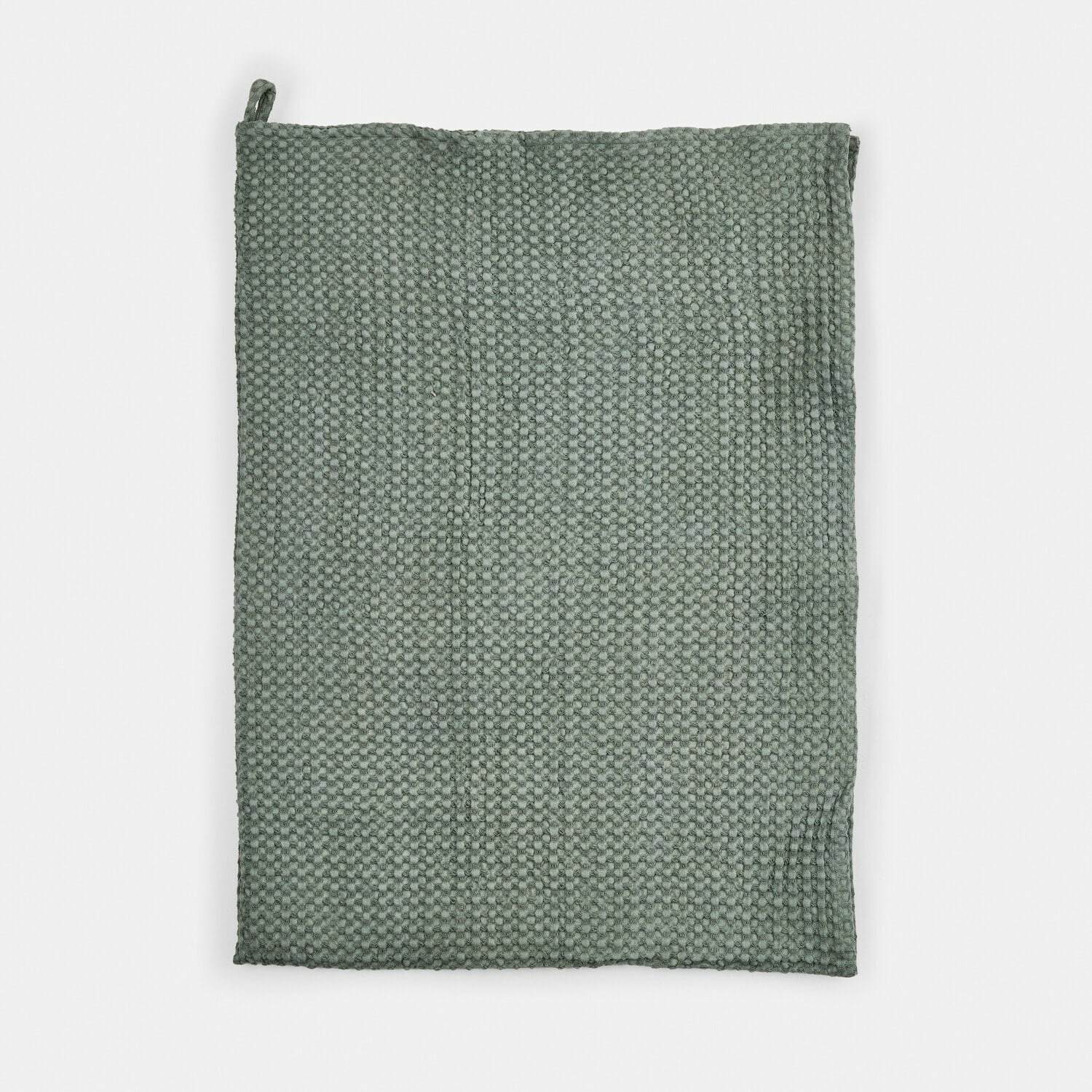 Badhanddoek Maralei Groene katoenen theedoek met honingraatstructuur, geschikt voor dagelijks gebruik