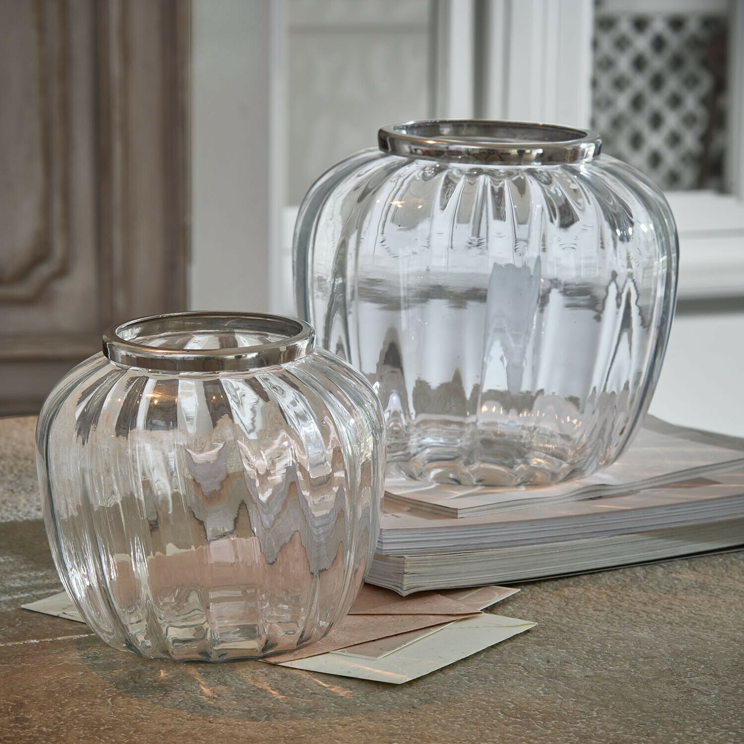 Windlicht set van 2 Fioren