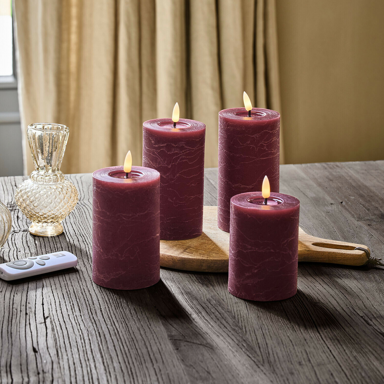 Ledstompkaars set van 4 Ljusvik Ledstompkaars set van 4 Ljusvik