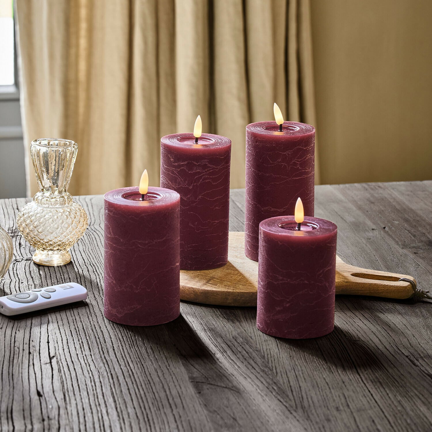 Ledstompkaars set van 4 Ljusvik Ledstompkaars set van 4 Ljusvik