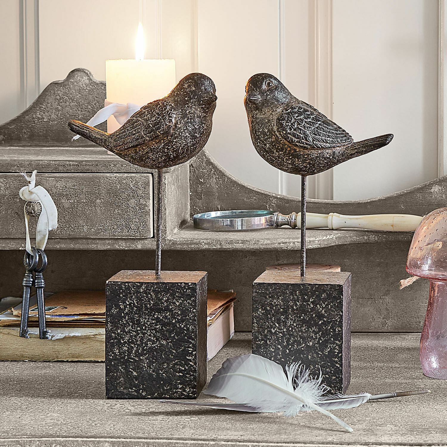 Decoratieve vogel set van 2 Juxivel