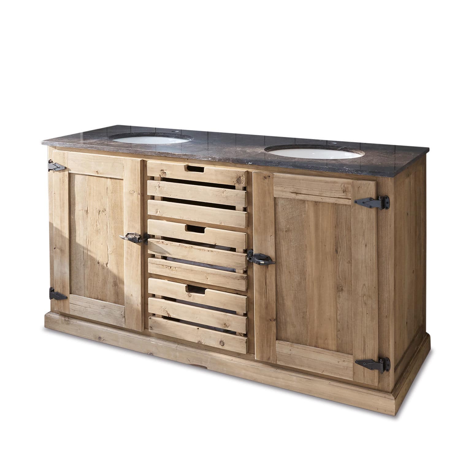 Wastafelmeubel met dubbele wastafel Corentin