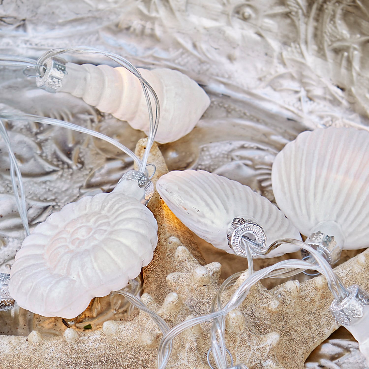 Lichtketting White Shells