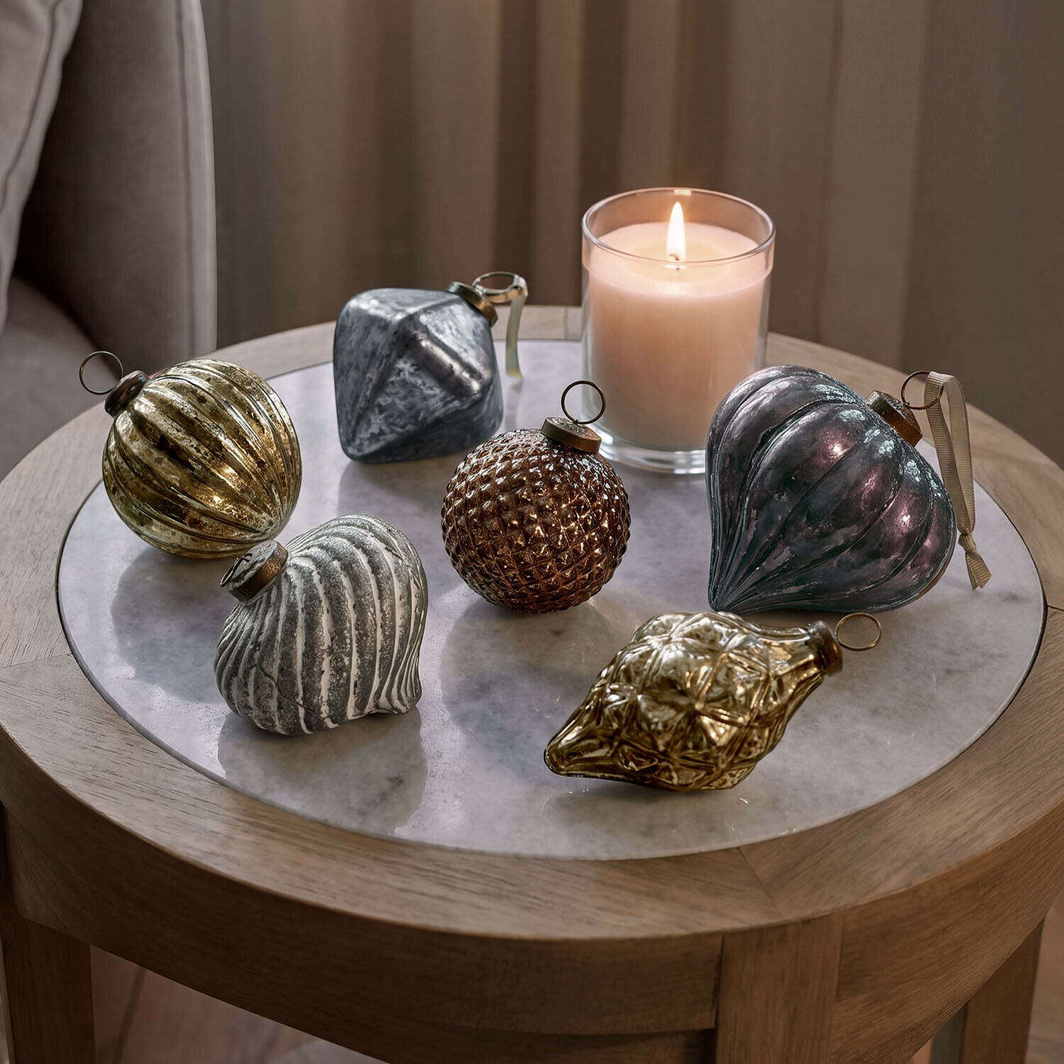 Kerstversiering set van 6 Alva