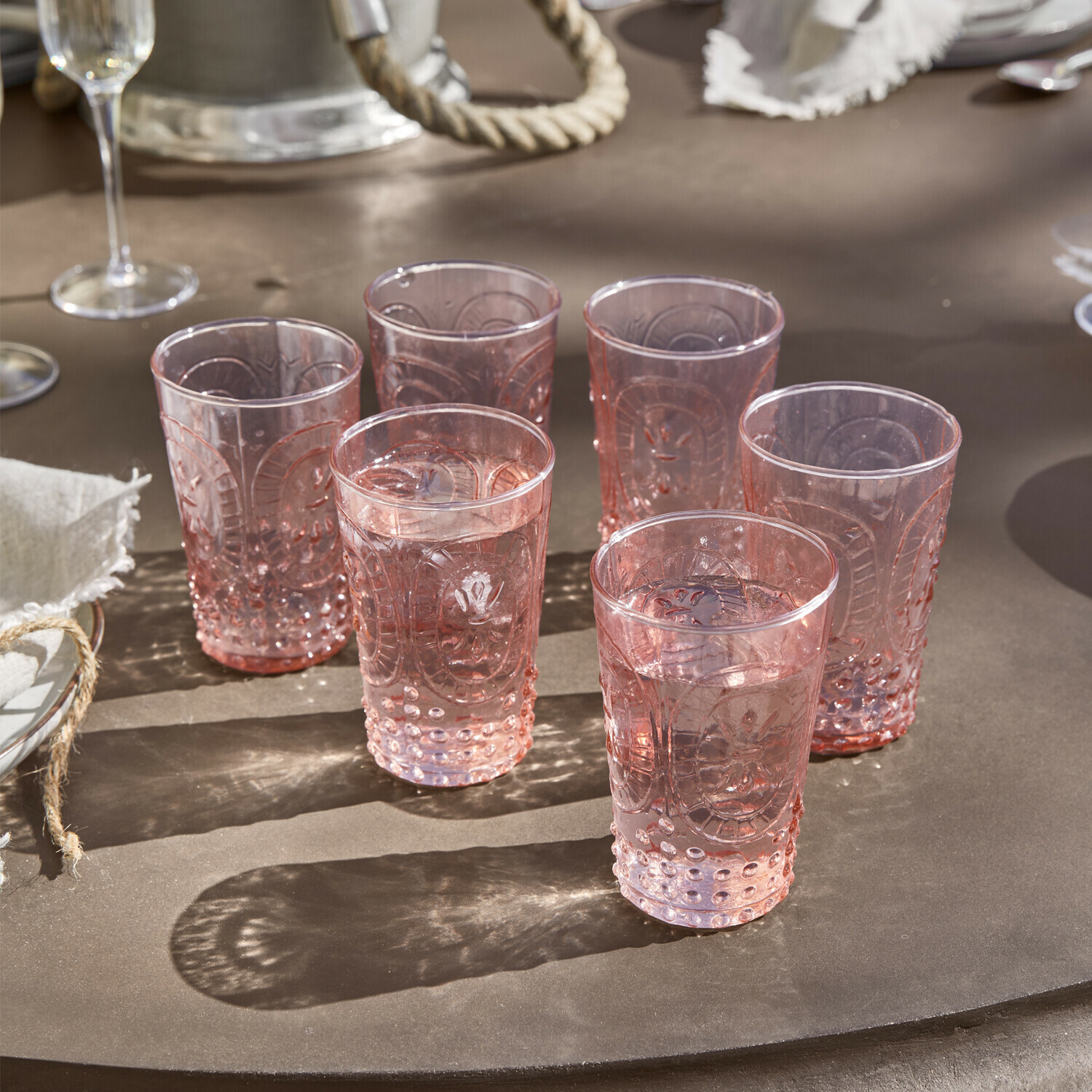 Glas set van 6 Fleury