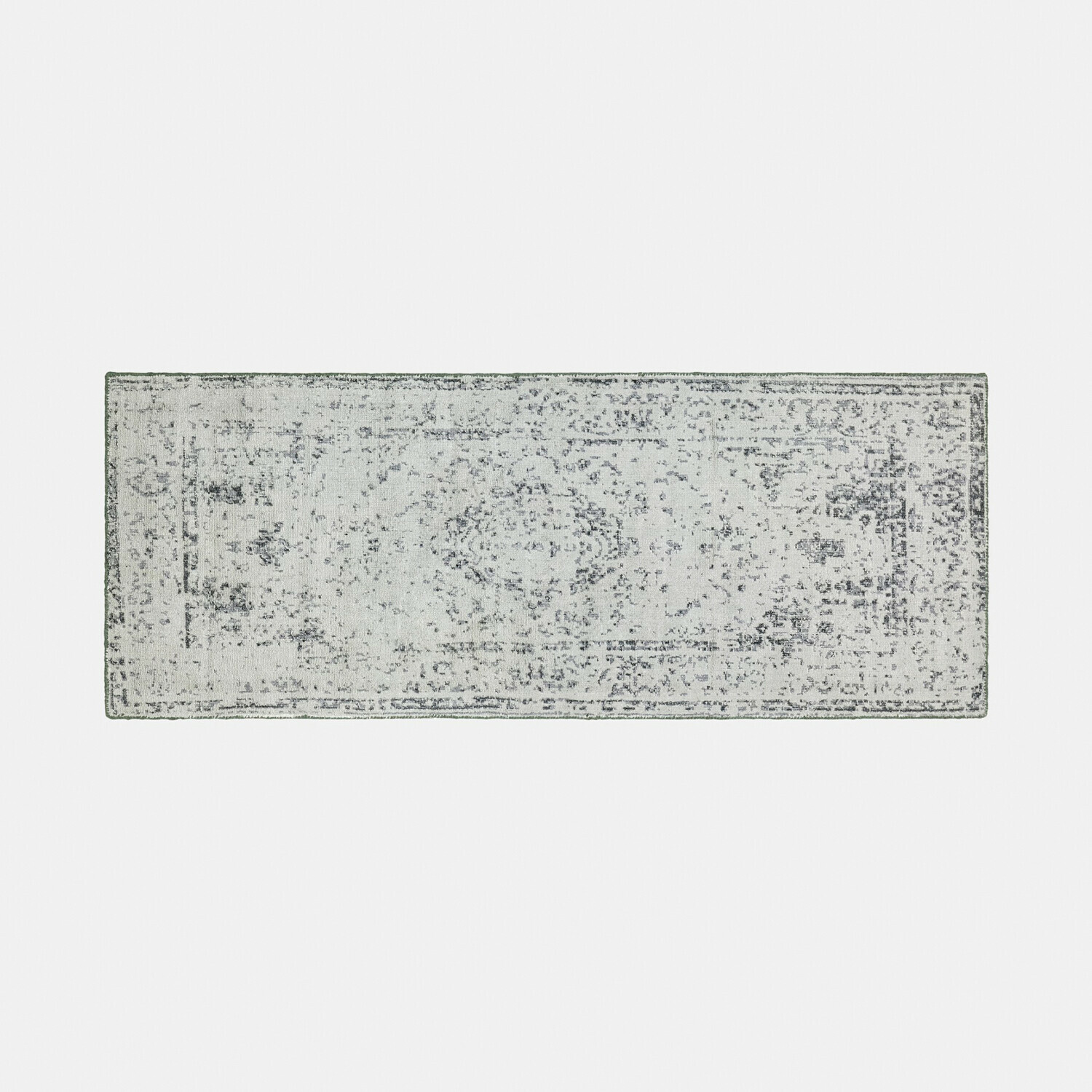 Loper Zéphirelle Lange lichtgrijze loper met subtiel vintagepatroon, zacht materiaal voor woonkamer of gang