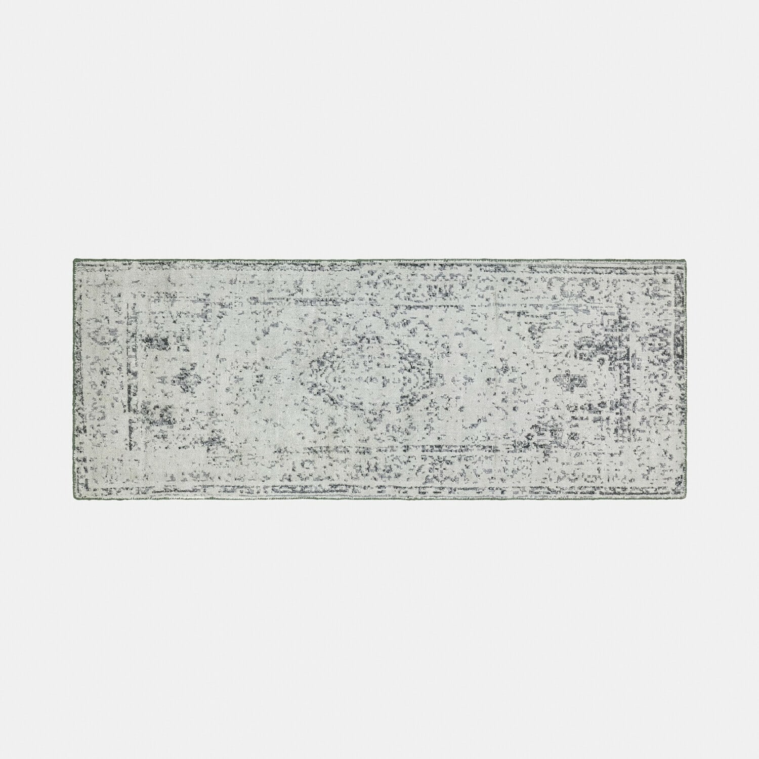 Loper Zéphirelle Lange lichtgrijze loper met subtiel vintagepatroon, zacht materiaal voor woonkamer of gang