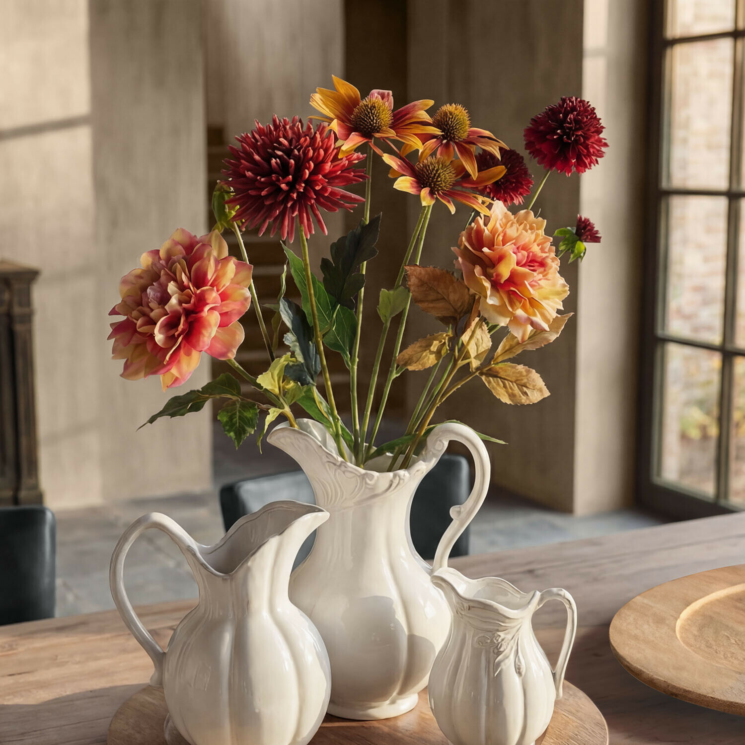 Decoratieve bloem set van 4 Zévrine