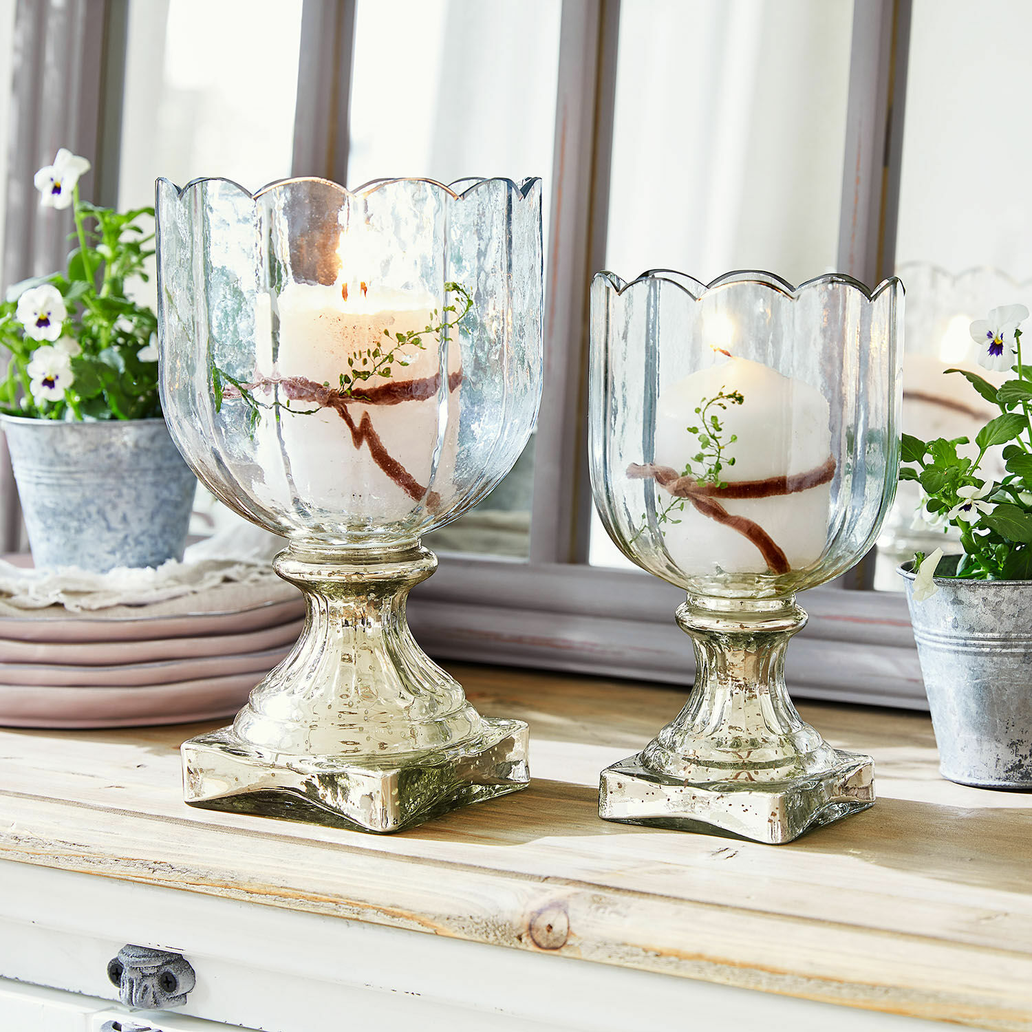 Windlicht set van 2 Jovique
