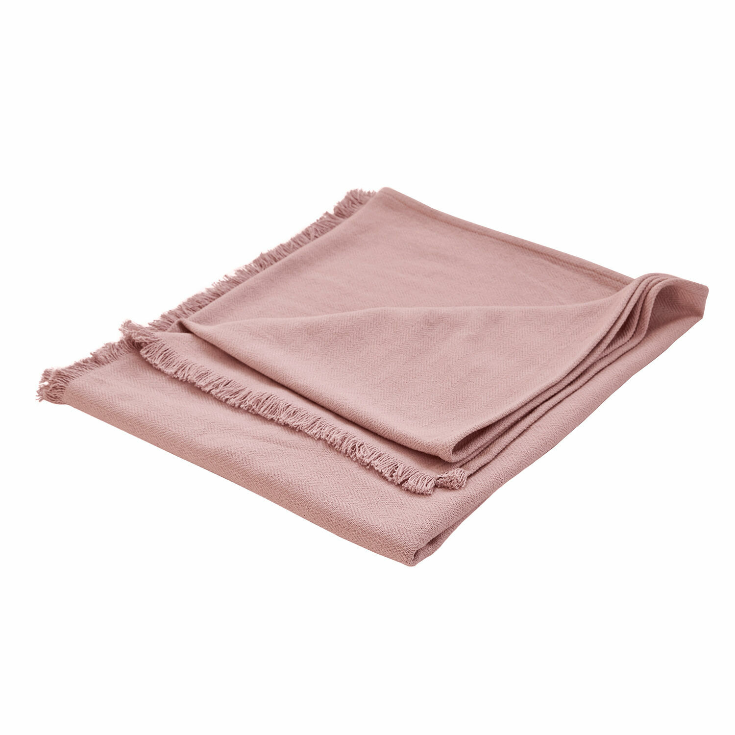 Plaid Herepian Roze deken van zachte stof met franjes, perfect voor huisdecoratie en comfort